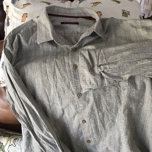 Tommy Bahama, Gray (Striped), Long Sleeve, X-Large